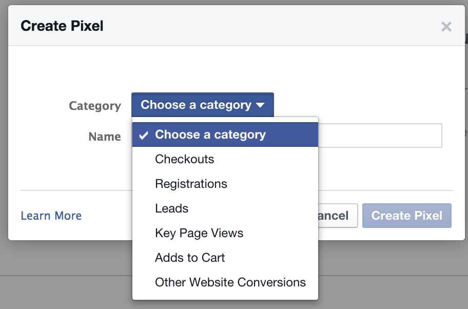 facebook-conversion-pixel-wordpress-category