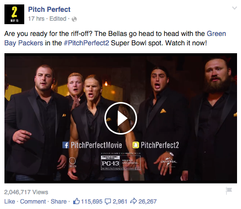 Pitch Perfect 2 Facebook Ads