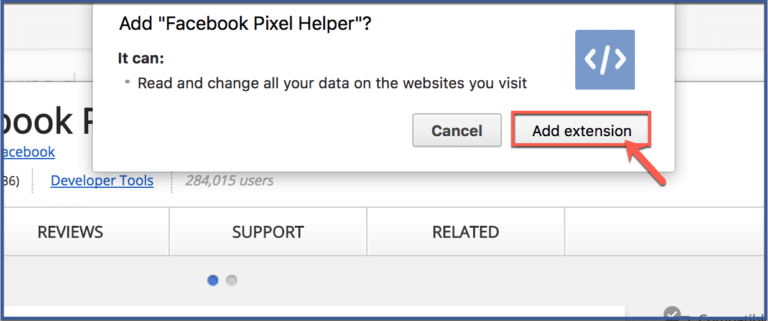 CHROME WEB STORE FACEBOOK PIXEL HELPER visual data 3
