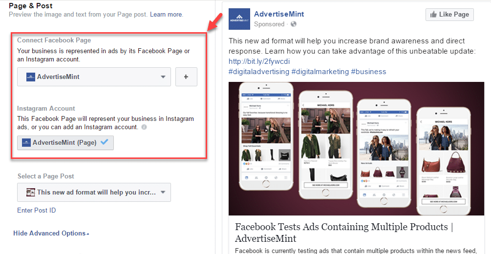 Facebook Advertising Objective: Boost Your Post - AdvertiseMint