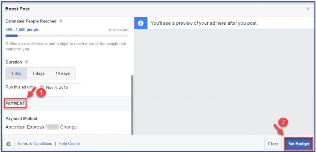 how to edit content of a boosted post on facebook