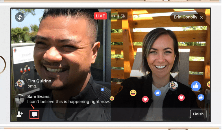 how to add someone to my facebook live