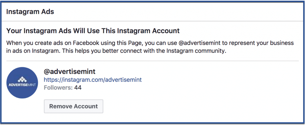 add facebook page to instagram