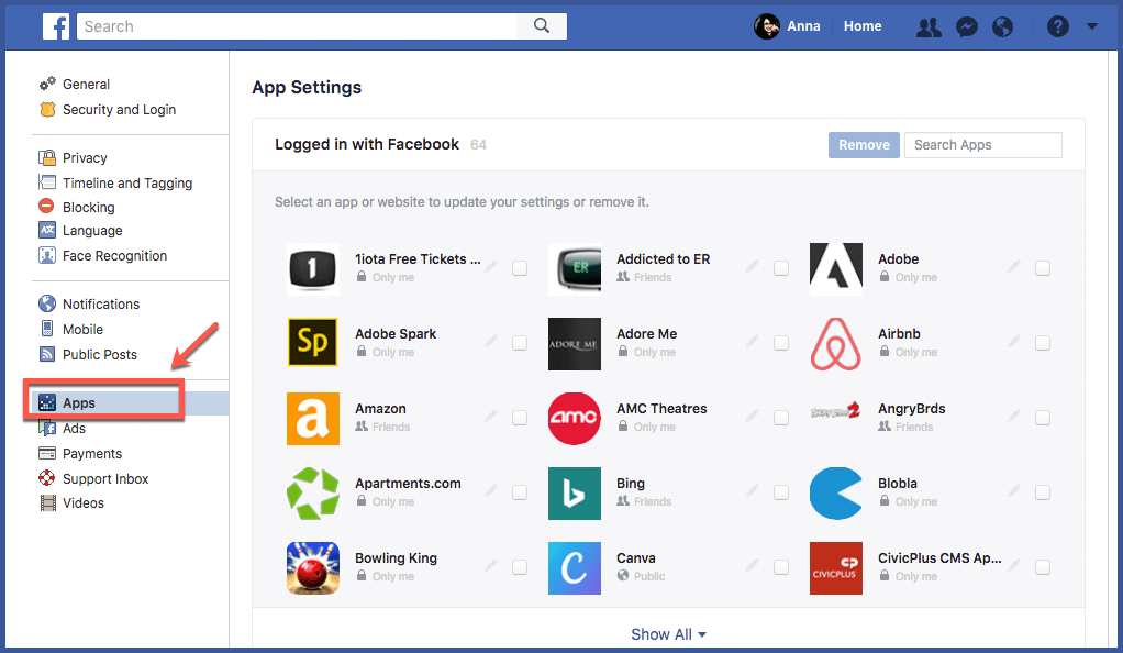 Facebook Login Bing