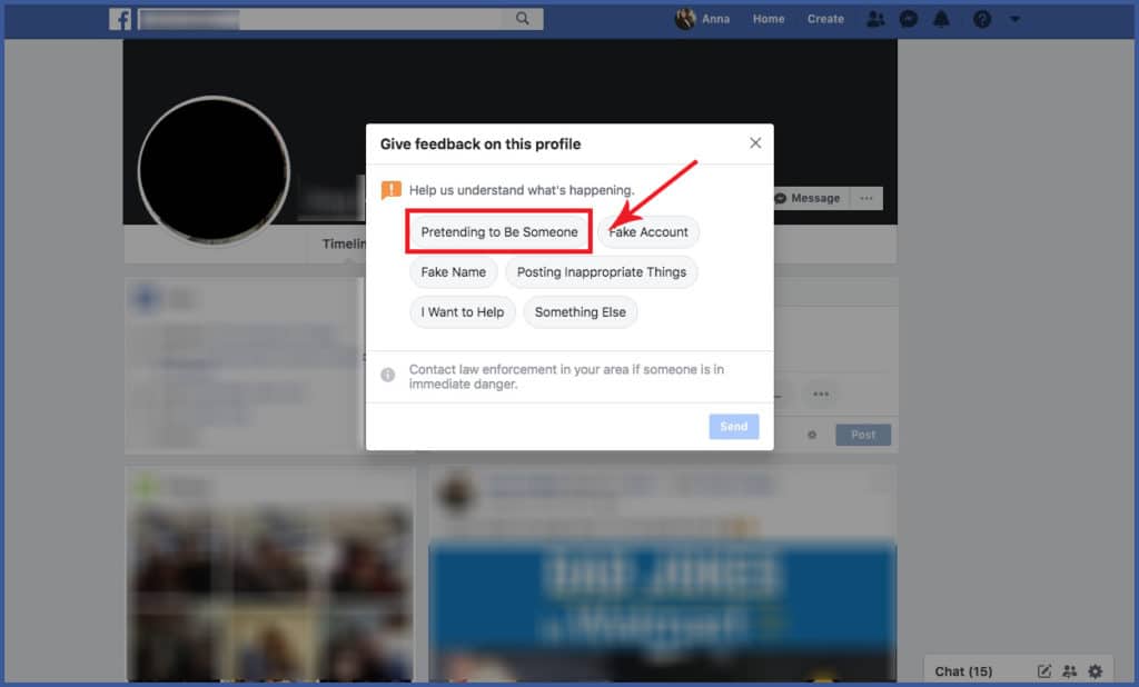 help someone is impersonating me on facebook 3