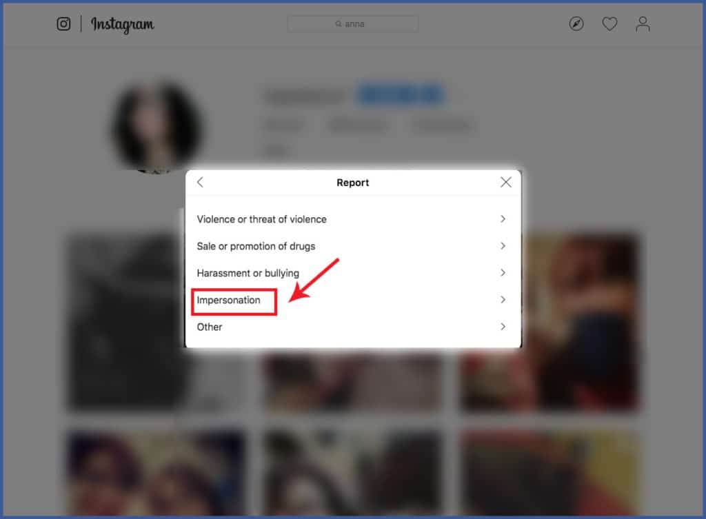 How to report someone on instagram for stealing pictures