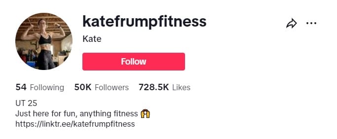 TikTok Fitness Influencers kate