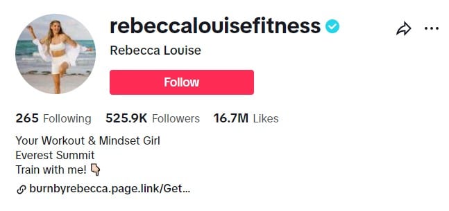 TikTok Fitness Influencers Rebecca Louise