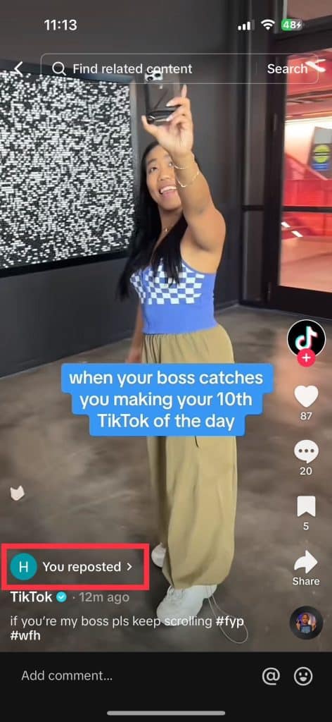 image for how to repost on tiktok 1