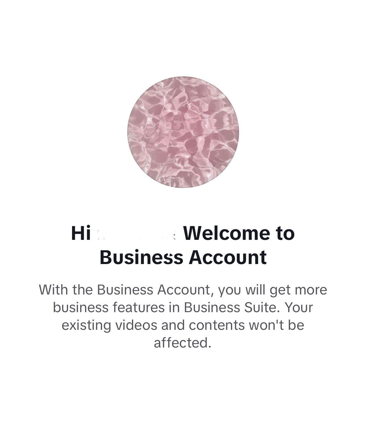 TikTok account types business