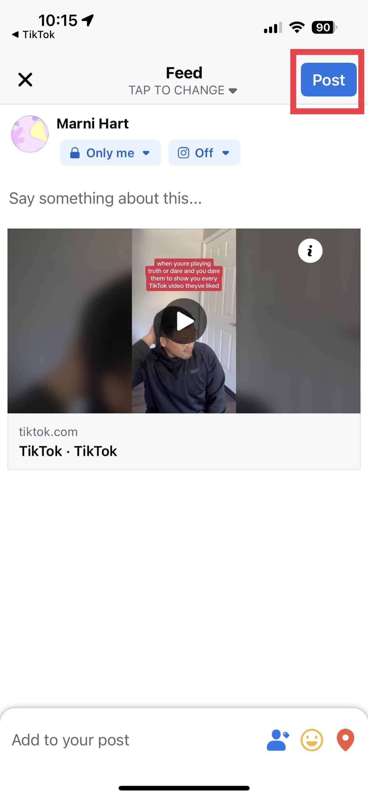 how to share tiktok videos on facebook 5