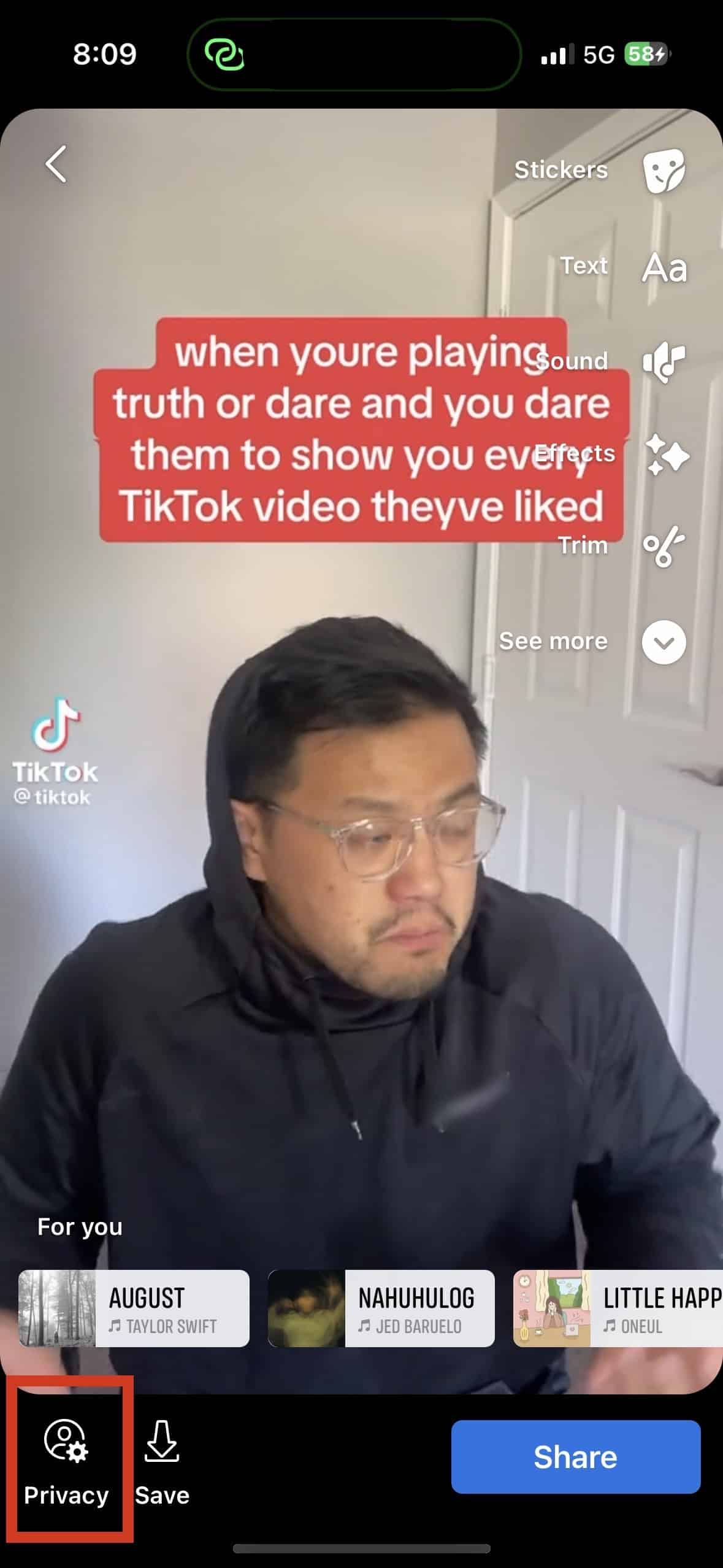 how to share tiktok videos on facebook 11