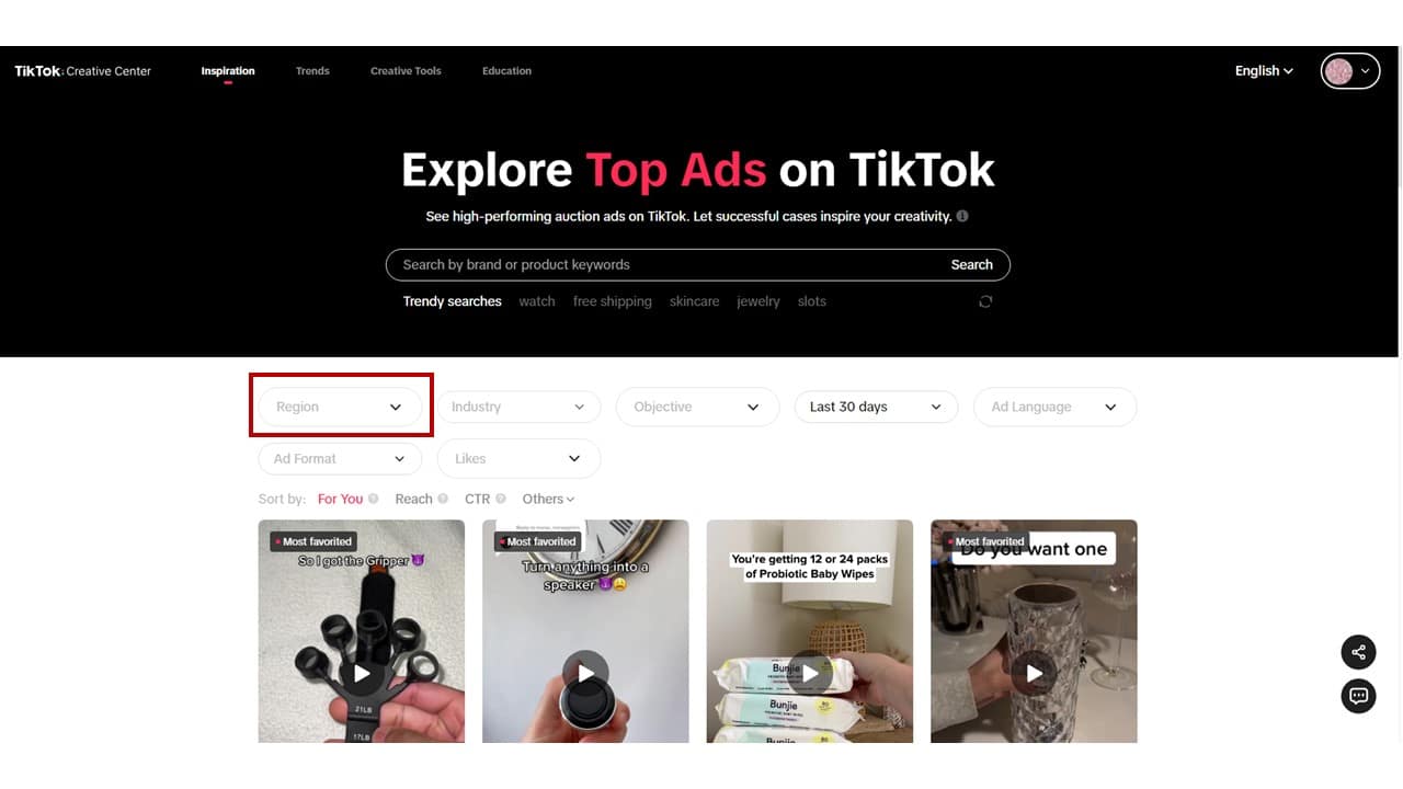 how to use tiktok top ads dashboard