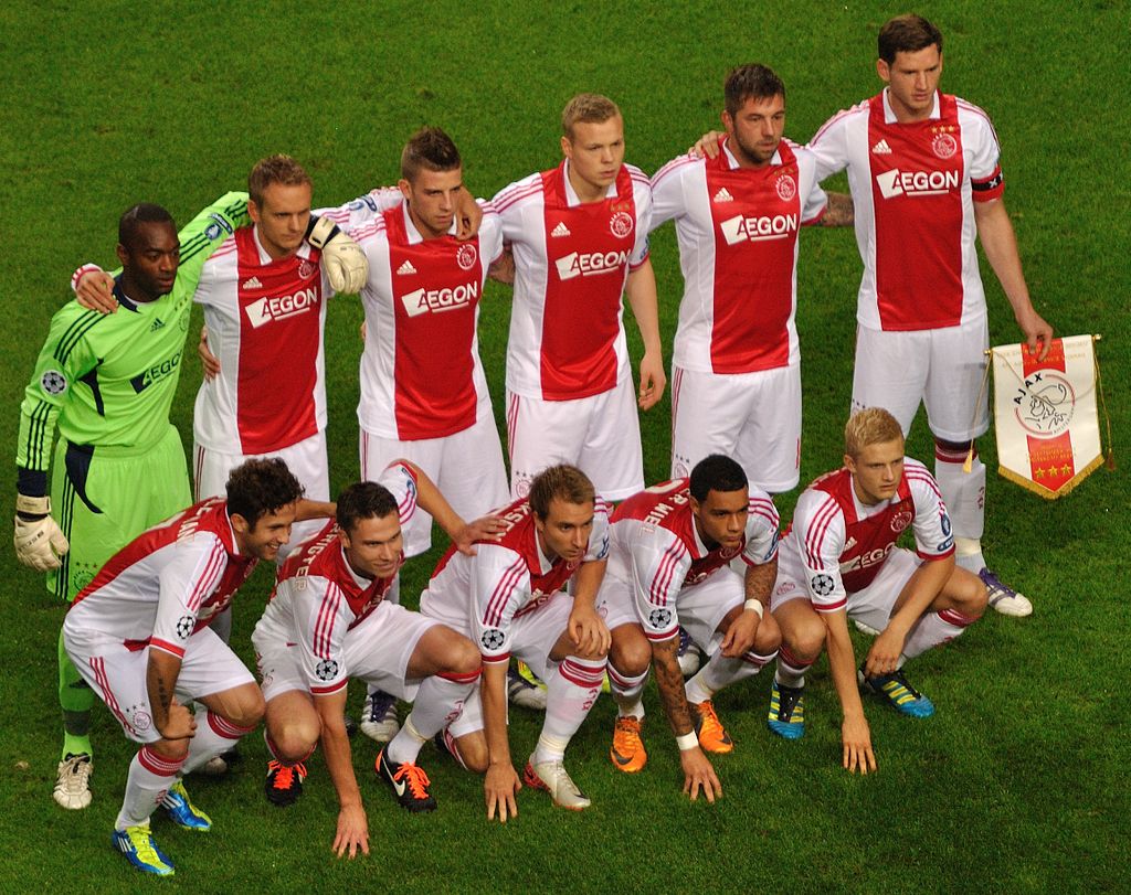 A team photo of Ajax, Ajax sports advertising agency