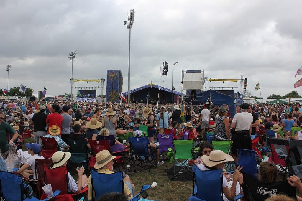 Crowd enjoying at the New Orleans Jazz & Heritage Festival, New Orleans event advertising agency