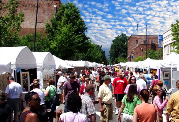 Crowd at Artsplosure, Raleigh advertising agency