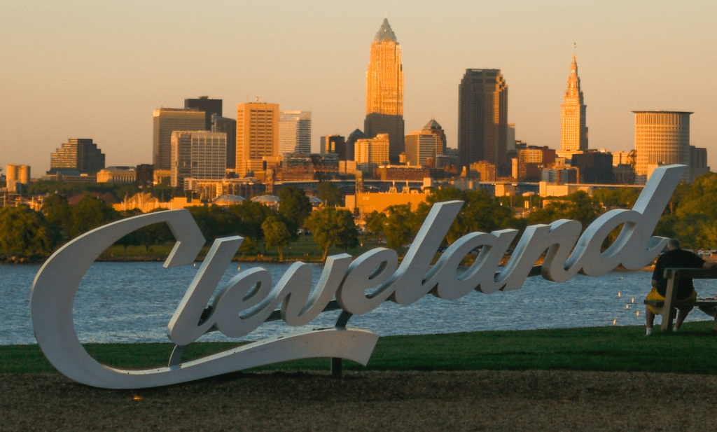 Cleveland downtown view