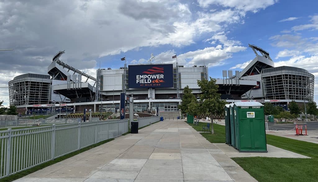 Mile High Stadium home to Denver Broncos sports ad agency