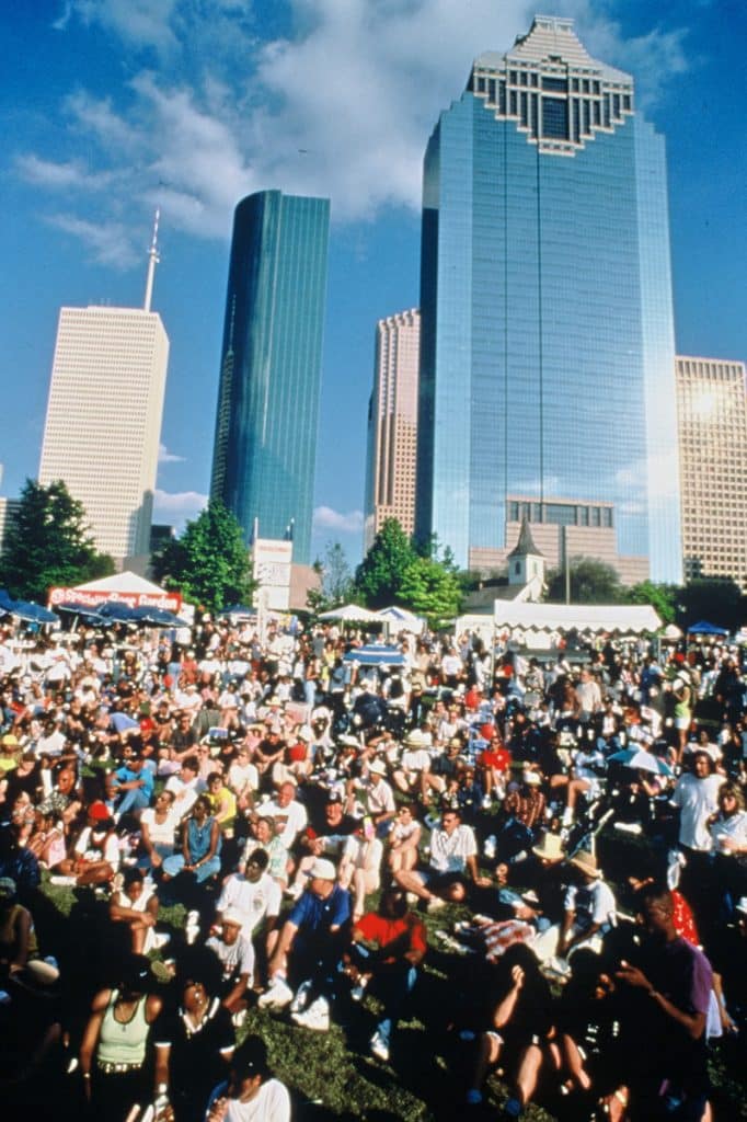 Crowd at Houston International Festival ads agency