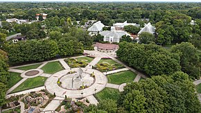 Franklin Park Conservatory and Botanical Gardens aerial view