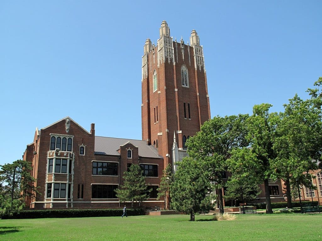 Administrative building of Oklahoma City University advertsing agency