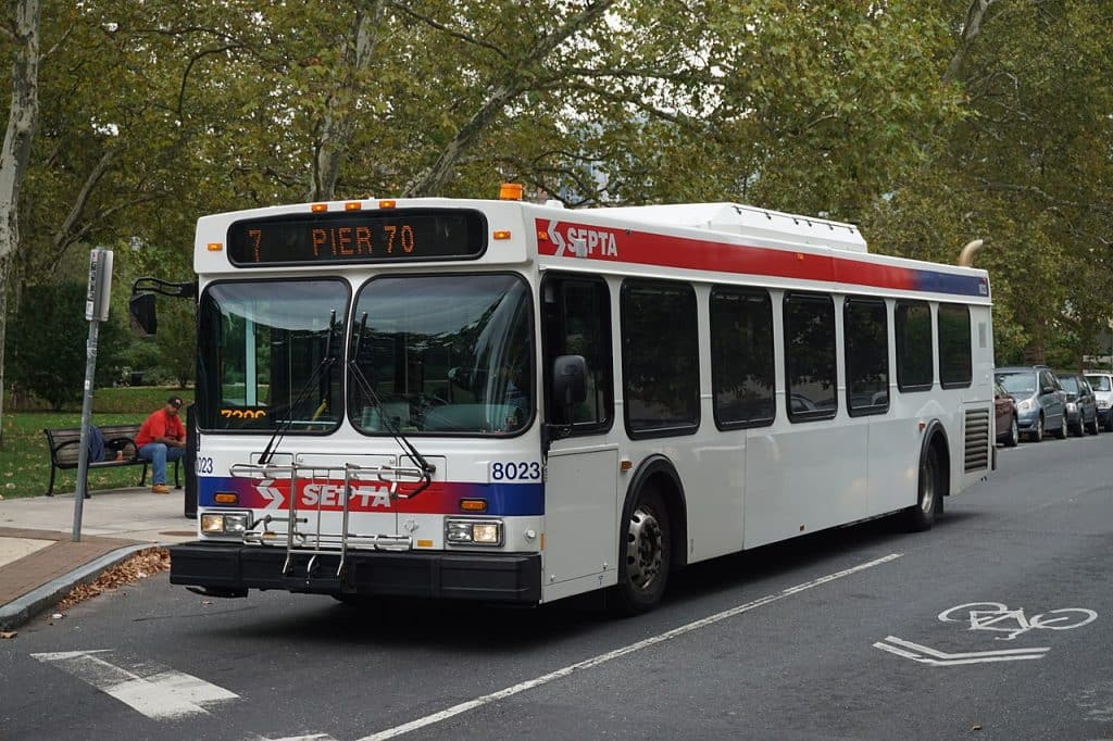 SEPTA bus carrying public in Philadelphia transport advertising agency