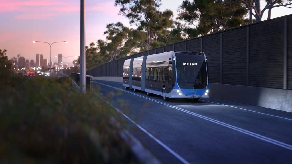 Hess lighTram 25 carrying commuters in Brisbane transport advertising agency