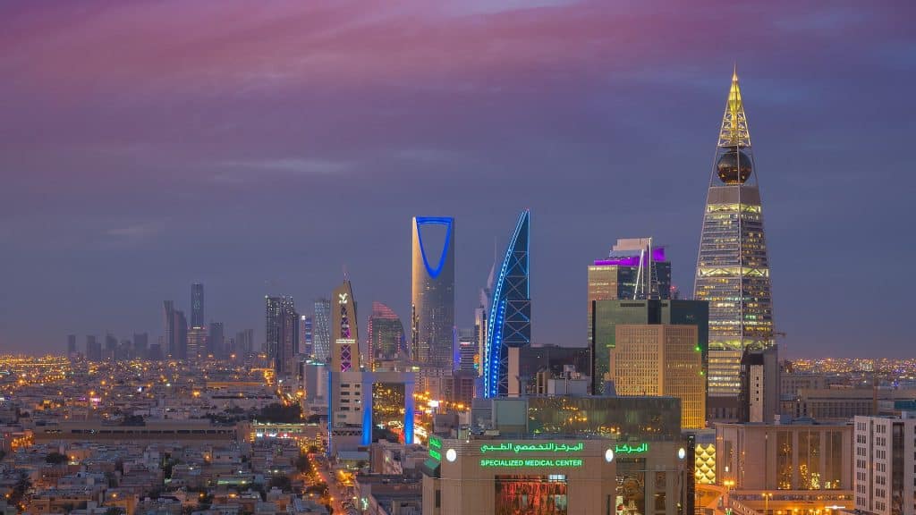 Night view of Riyadh city, Riyadh advertising agency