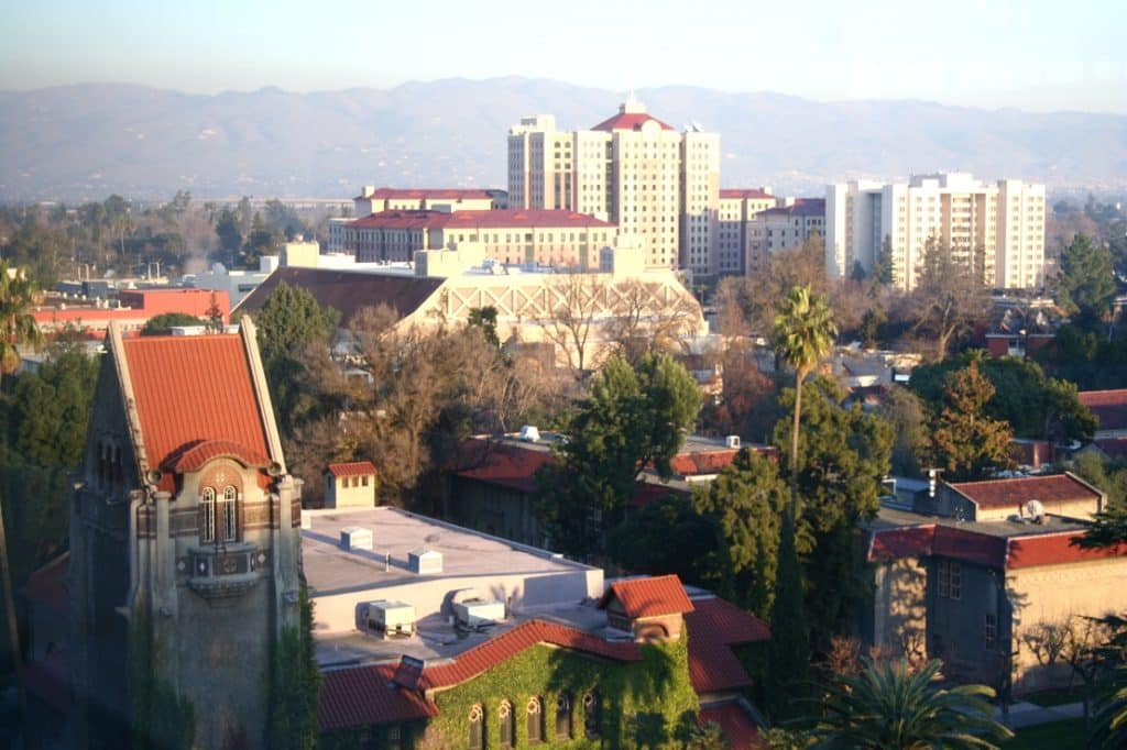 Aerial picture of San Jose State University (SJSU), San Jose advertising agency