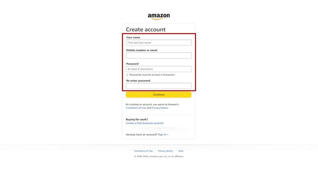 How To Make An Amazon Account 1