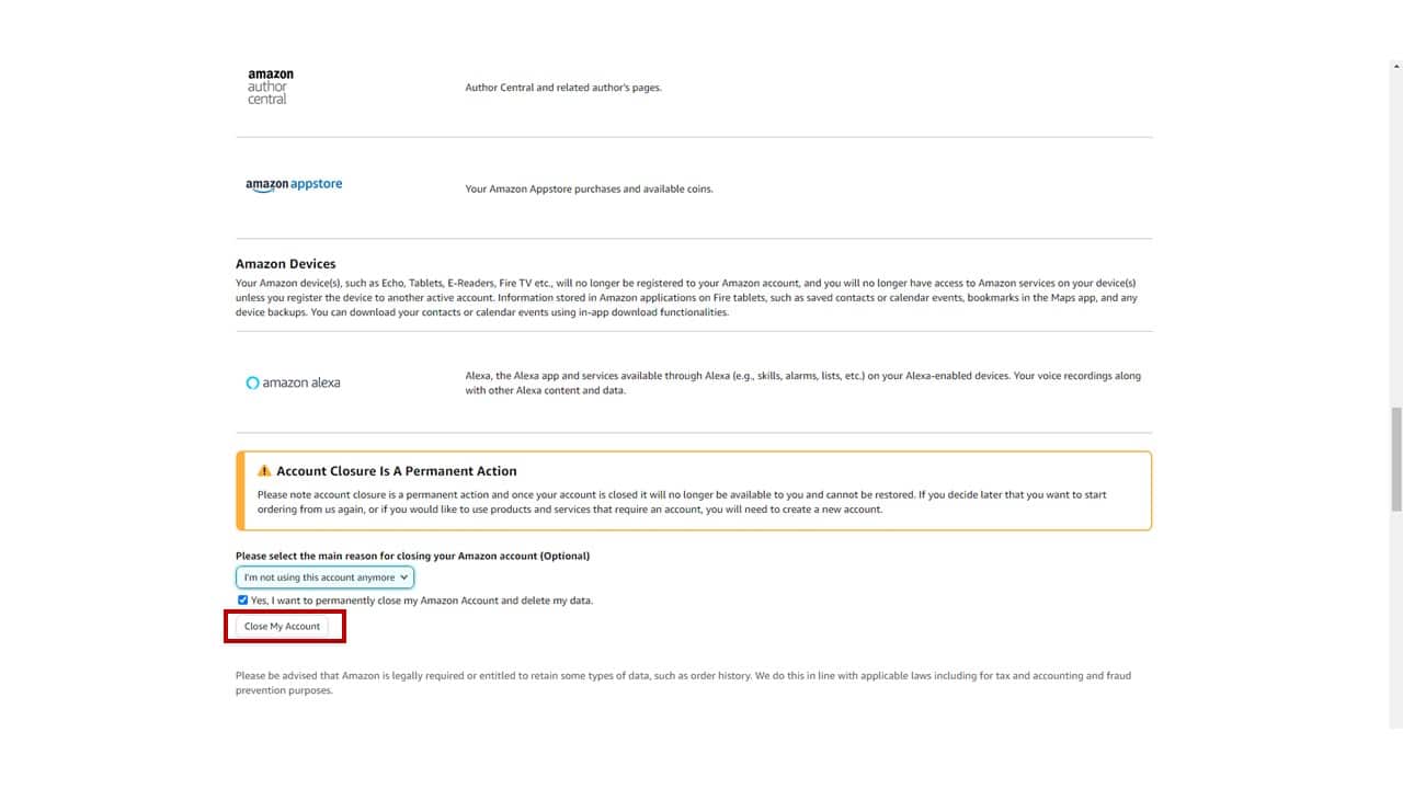How To Delete Amazon Seller Account 5