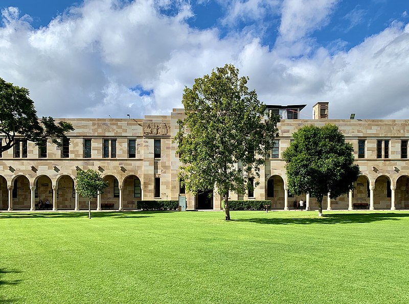 Front view of Steele Building, St Lucia campus (UQ), Brisbane advertising agency