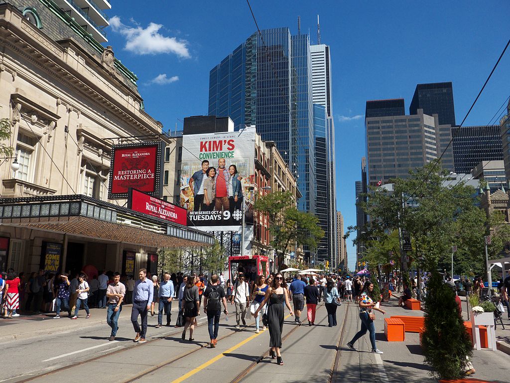 People at King Street West during TIFF, Toronto festivals advertising agency