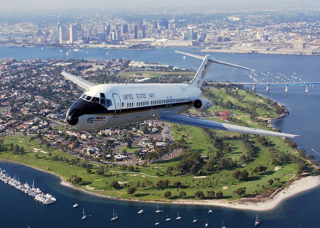 A plan flying over San Diego Bay, San Diego advertising agency