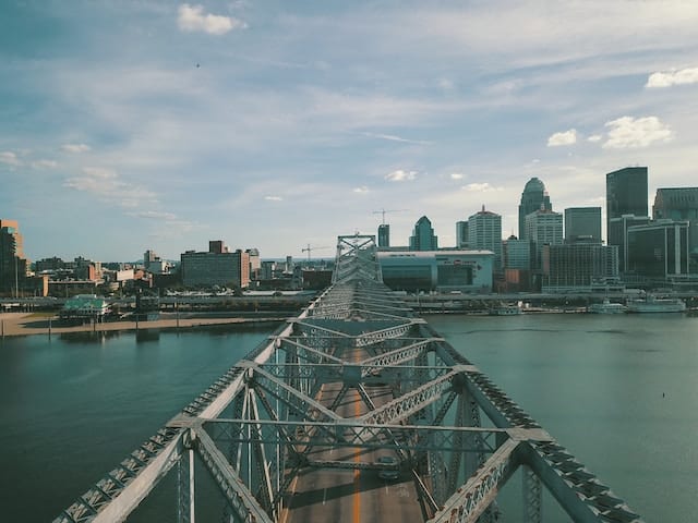 View of Louisville Buildings from Bridge