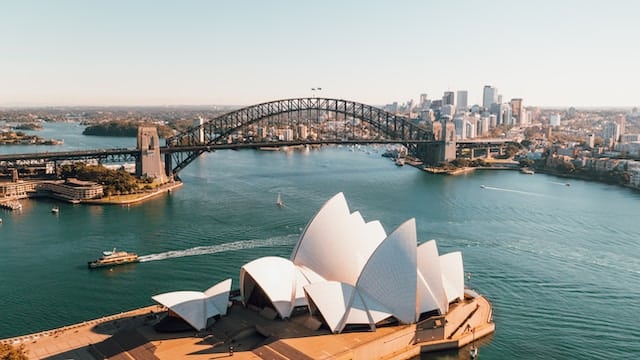 Aerial View of Sydney Opera House, sydney advertising agency