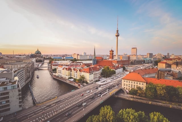 A picturesque scene of Berlin advertising agency