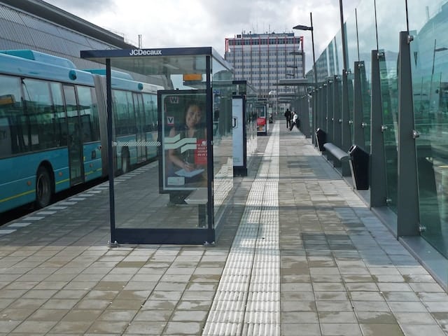 Billboard at metro train station in Amsterdam advertising agency