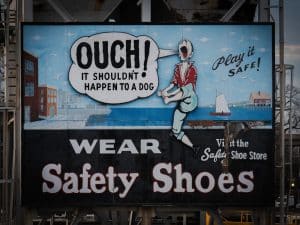 Safety Shoes Billboard Advertisement in Boston