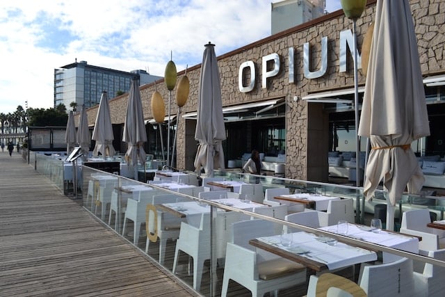 Opium restaurant seating arrangement in Barcelona advertising agency.