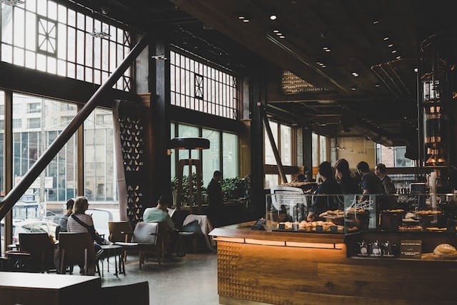 Starbucks Reserve with customers, Seattle advertising agency