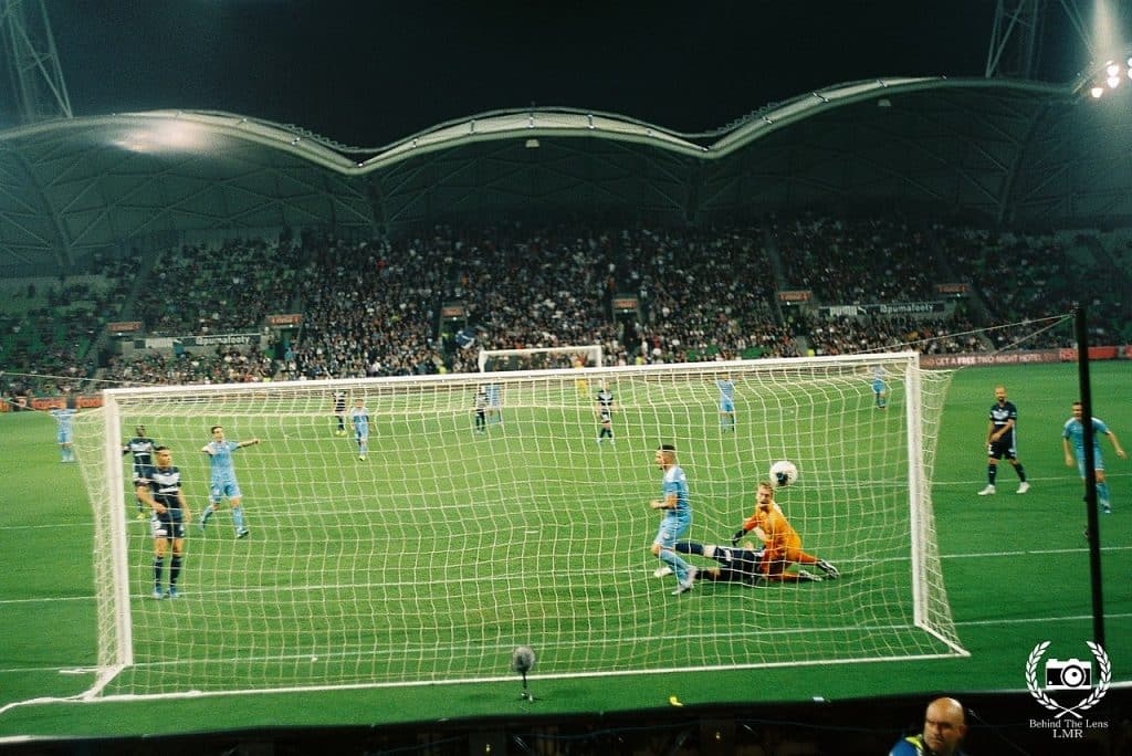 A city player scoring against opponents, Melbourne advertising agency