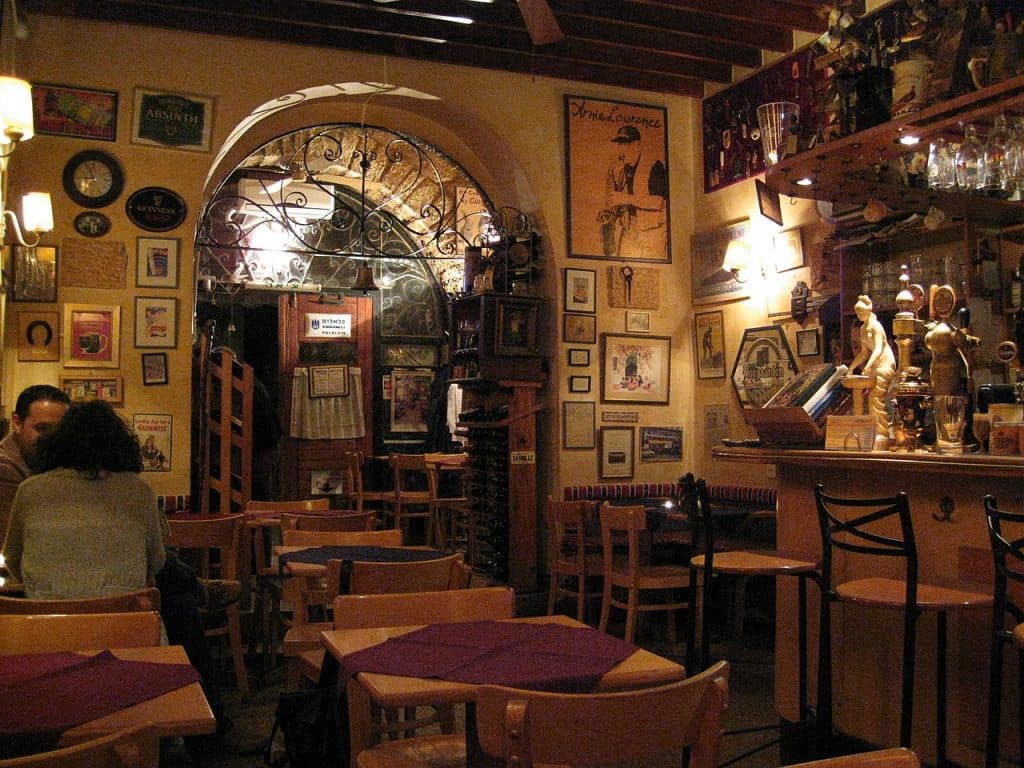 A couple sitting in local restaurant in Jerusalem advertising agency