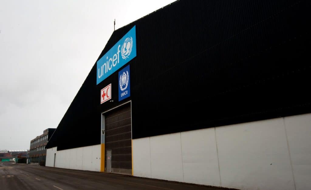 A UNICEF warehouse, Non Profit Advertising Agency.