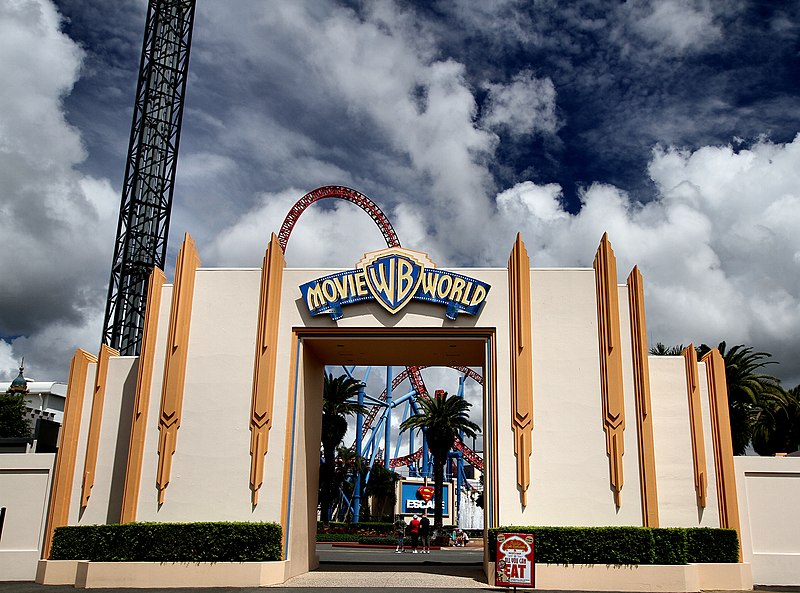 The Grand Entrance of Warner Bros. Movie World , Queensland Tourism Theme Park Advertising Agency.