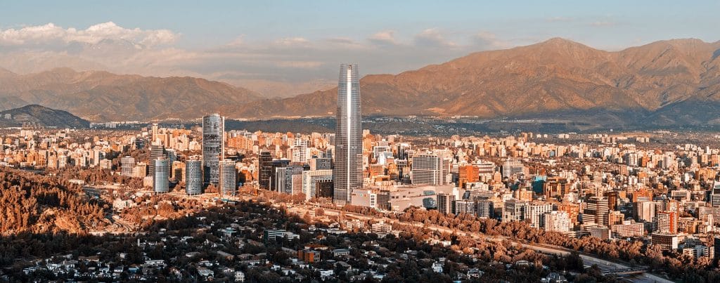 The picture shows the aerial view of Santiago advertising agency.