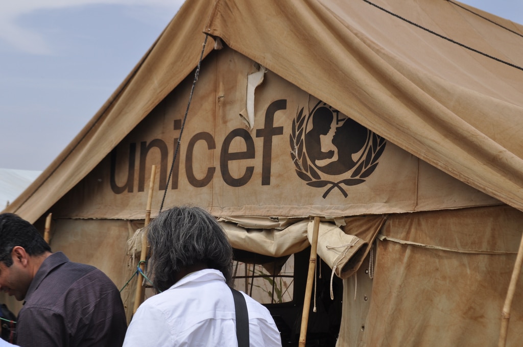 A UNICEF tent in Sudan, Non Profit Advertising Agency.