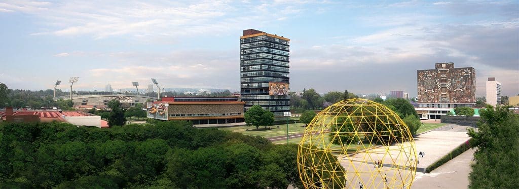 A view of main campus UNAM, Mexico advertising agency