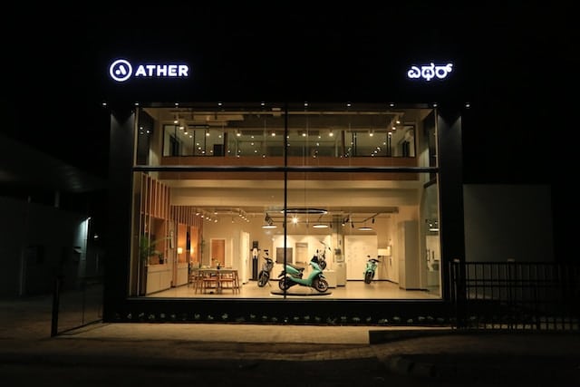 A showroom with scooters for sale, Motorcycle Advertising Agency.