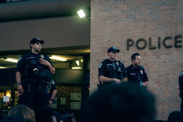 Law enforcement personnel on duty, Law Enforcement Advertising.